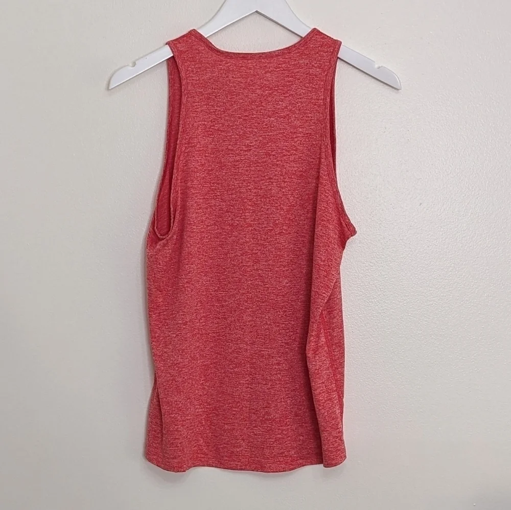 Nike Women's Red Heathered Sleeveless Tank Top